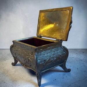 Antique bronze Art Nouveau 1930’s Jewlery box